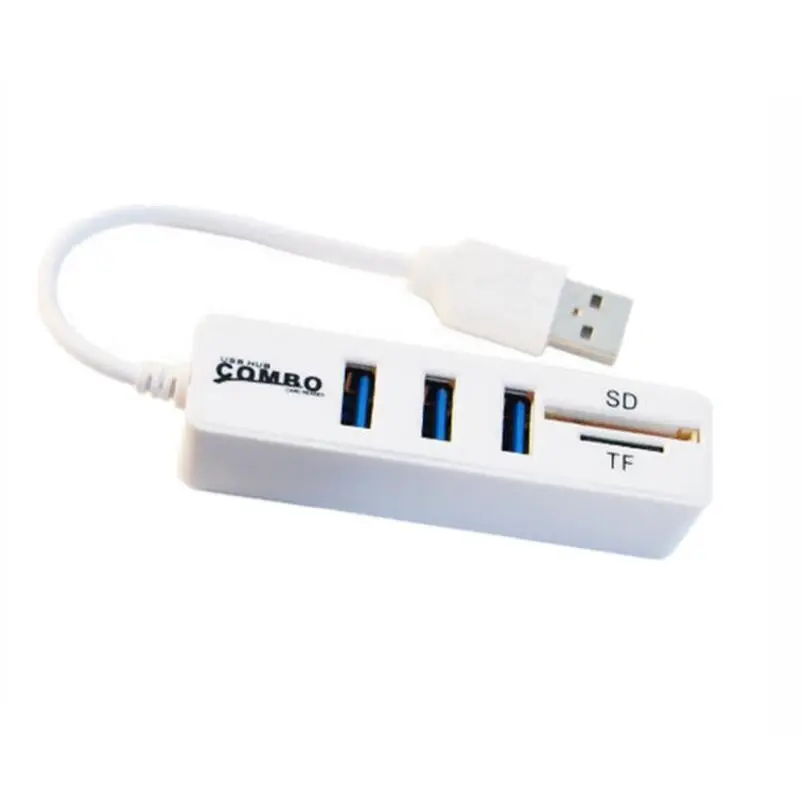 Multi-Function Card Reader HUB USB2.0 Hub Extension Splitter