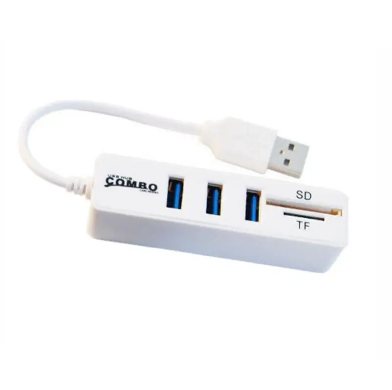Multi-Function Card Reader HUB USB2.0 Extension Splitter
