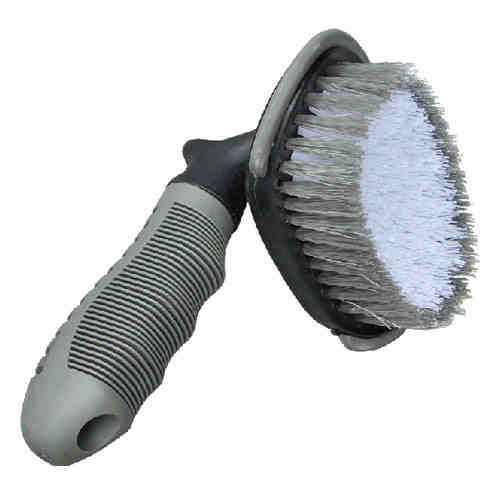 Car Wash Tire Brush With Soft Handle Steel Rim Wheel Hub Brush For Automobile