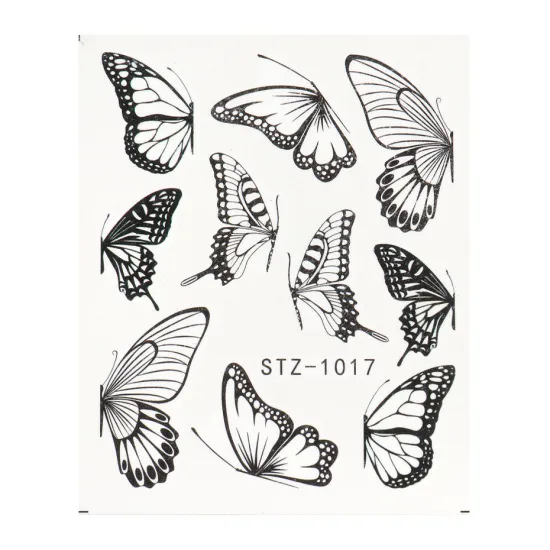 Vintage Watercolor Big Butterfly Net Red Nail Watermark Sticker - Shop at LoveMi