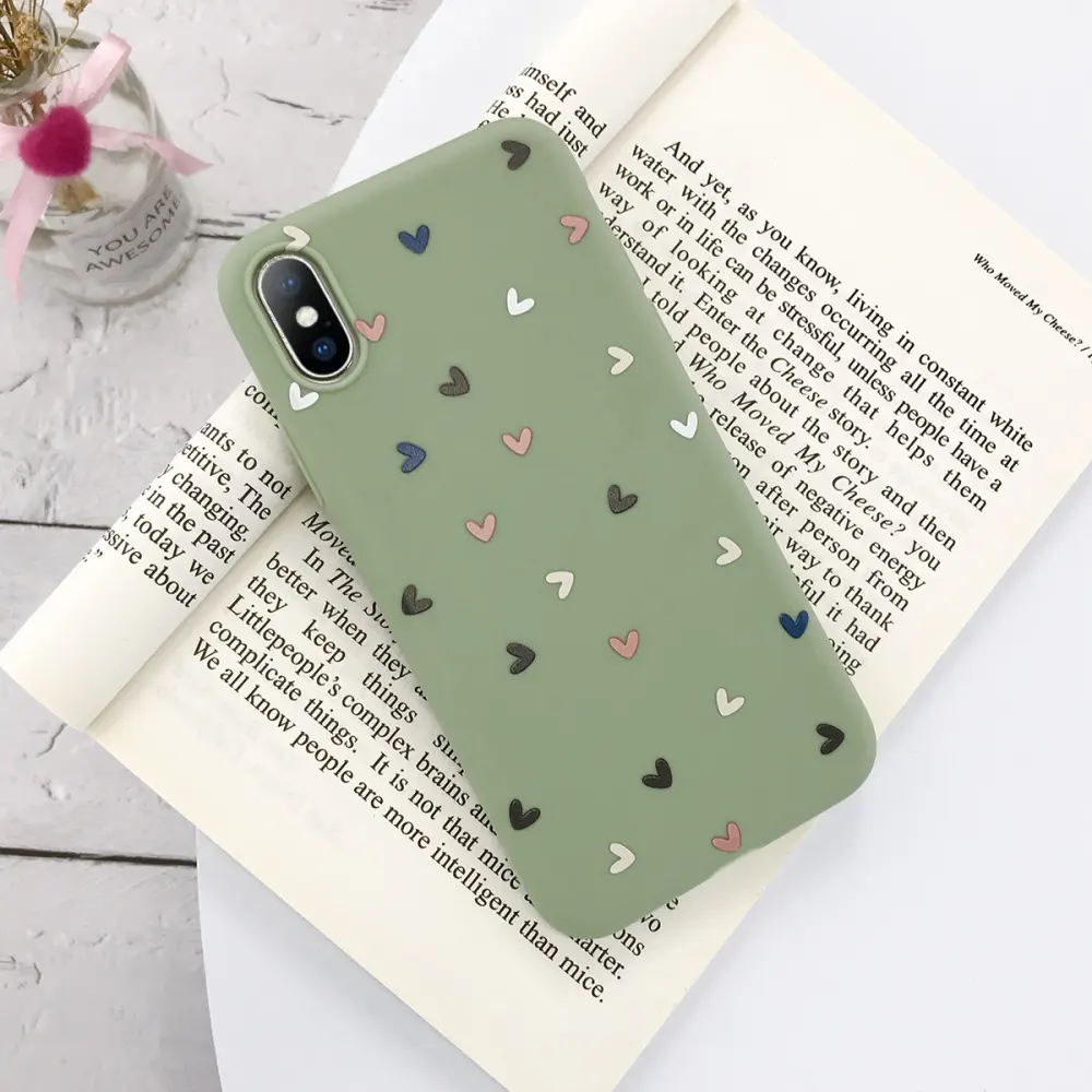 Small Flower Love Dot Mobile Phone Case Transparent Soft