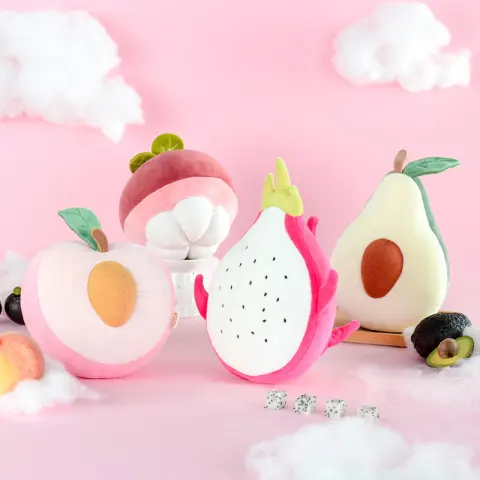 Plush Fruit Pillow Toys Creative Cushion Kawaii Peaches Stuffed