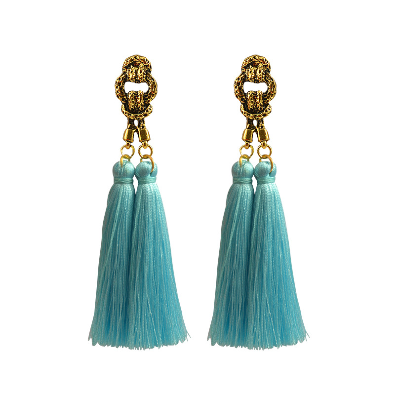 Retro Personality Ethnic Style Long Tassel Earrings