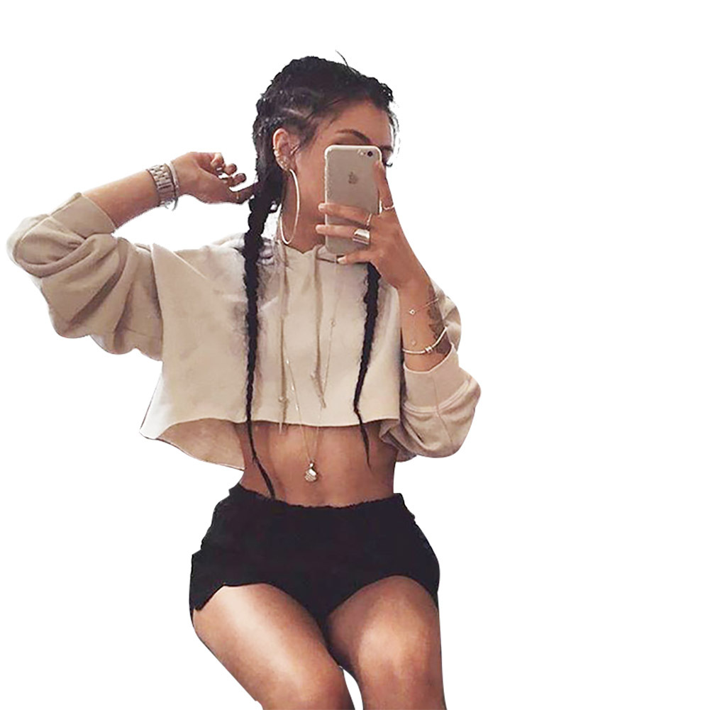 Short Crop And Long Sleeves With Cap