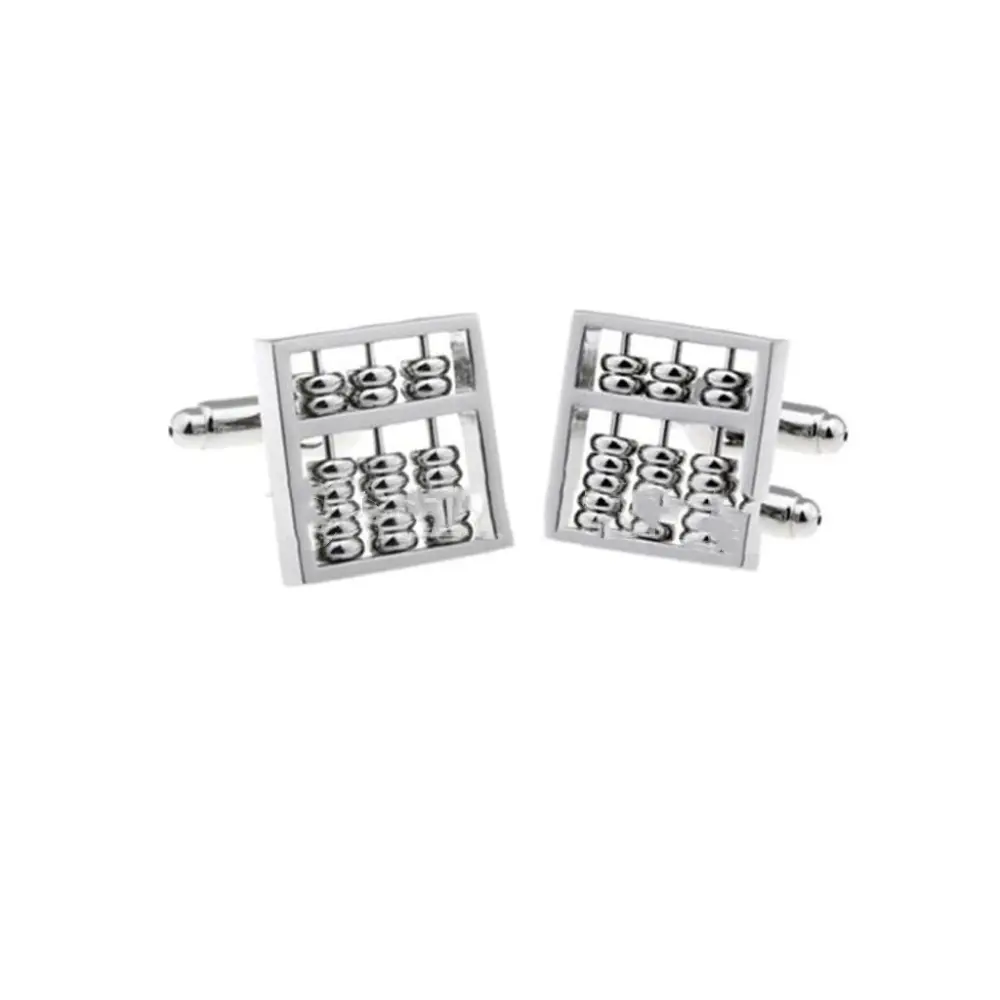 Miniature Abacus Cufflinks Movable Beads 3D