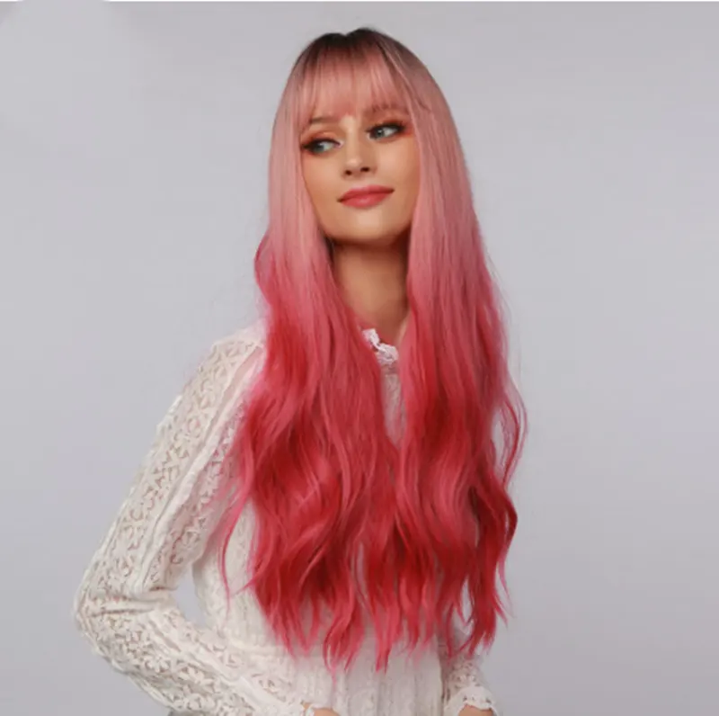 Wigs and Chemical Fiber Headgear with Bangs