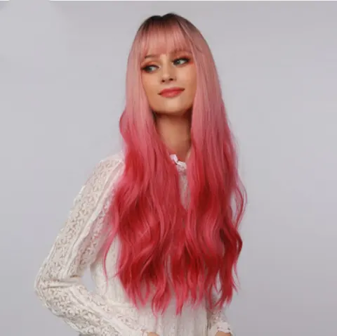 Wigs and Chemical Fiber Headgear with Bangs