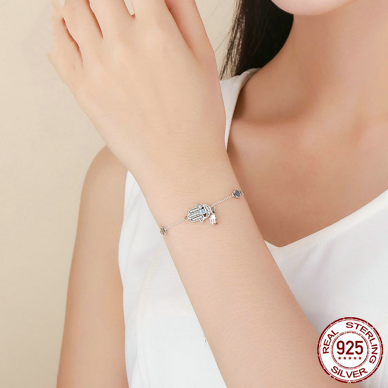 Hand of Fatima S925 Sterling Silver Bracelet