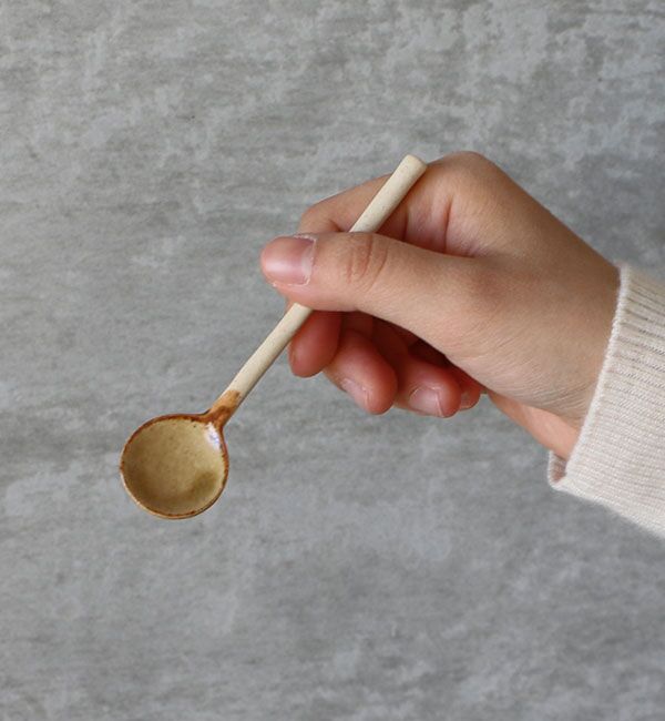 Title 1, Colored Stoneware Coffee Stirring Spoon Dessert...