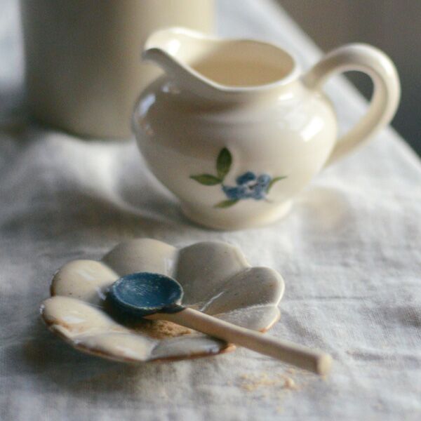 Title 6, Colored Stoneware Coffee Stirring Spoon Dessert...