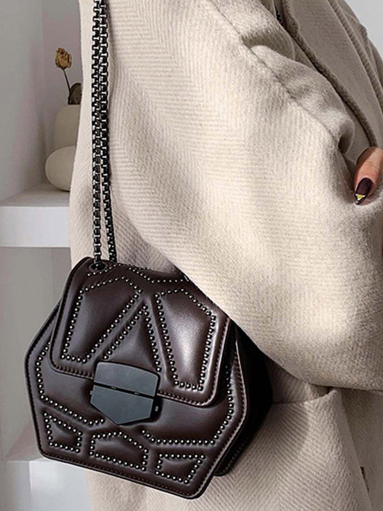 PU Chain Shoulder Bag