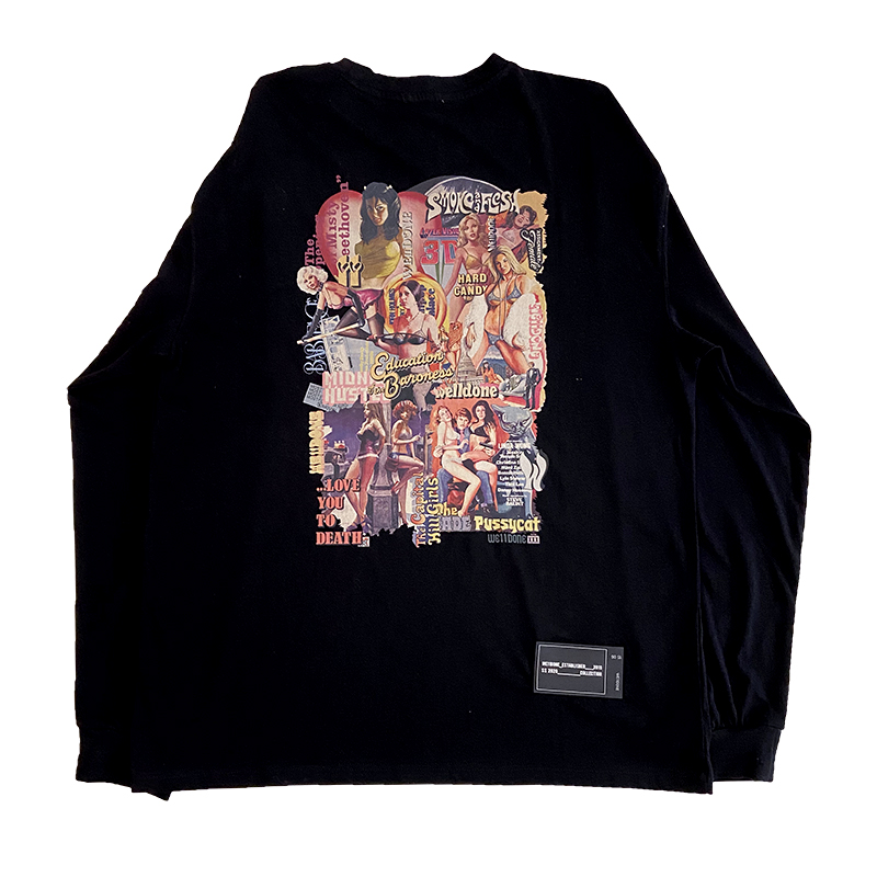 Cotton Long Sleeve Couple Clothes High Definition Printing for Students