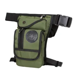 Multifunctional casual men's wear-resistant canvas belt bag - Green - View 1