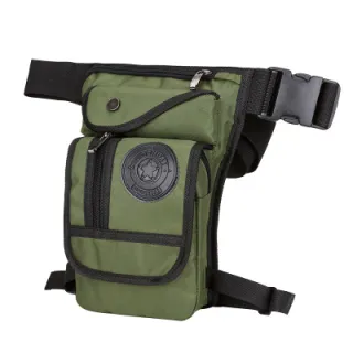 Multifunctional casual men's wear-resistant canvas belt bag - Green
