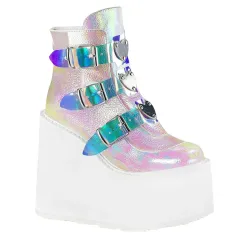 Winter New European And American Ultra-high Wedge Heel Belt - Pink - View 1
