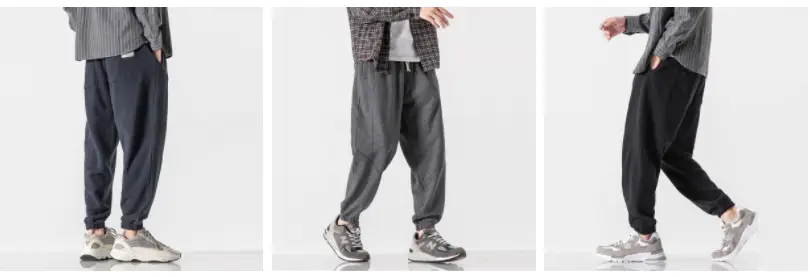 Men's Loose Drawstring Knit Basketball Guard Pants