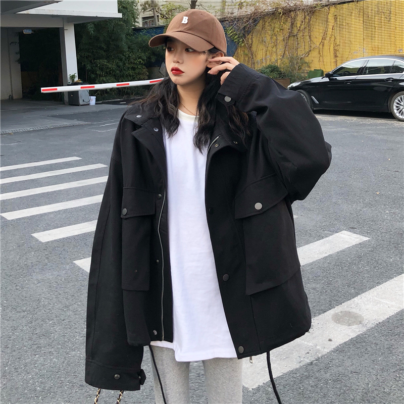 Women's Loose Casual Tooling Windbreaker Jacket