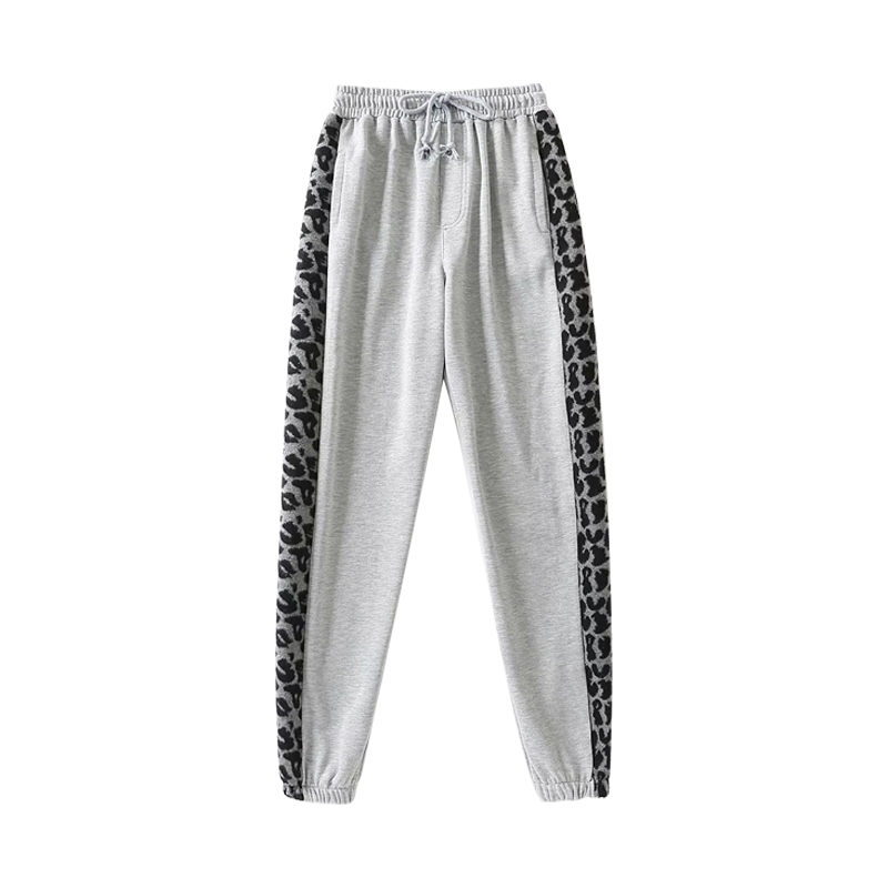 Title 1, Luipaardprint joggingbroek met elastische taill...