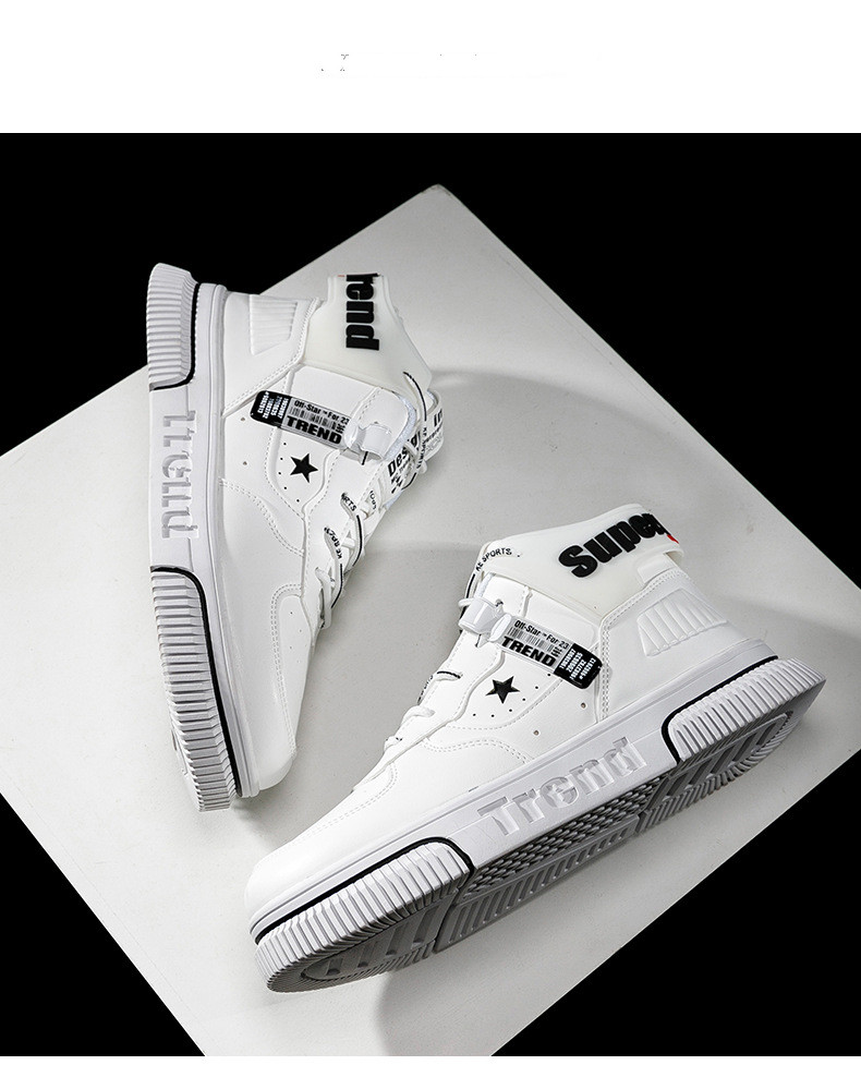 Title 1, Mens All-Match Casual White Sneakers Korean St...