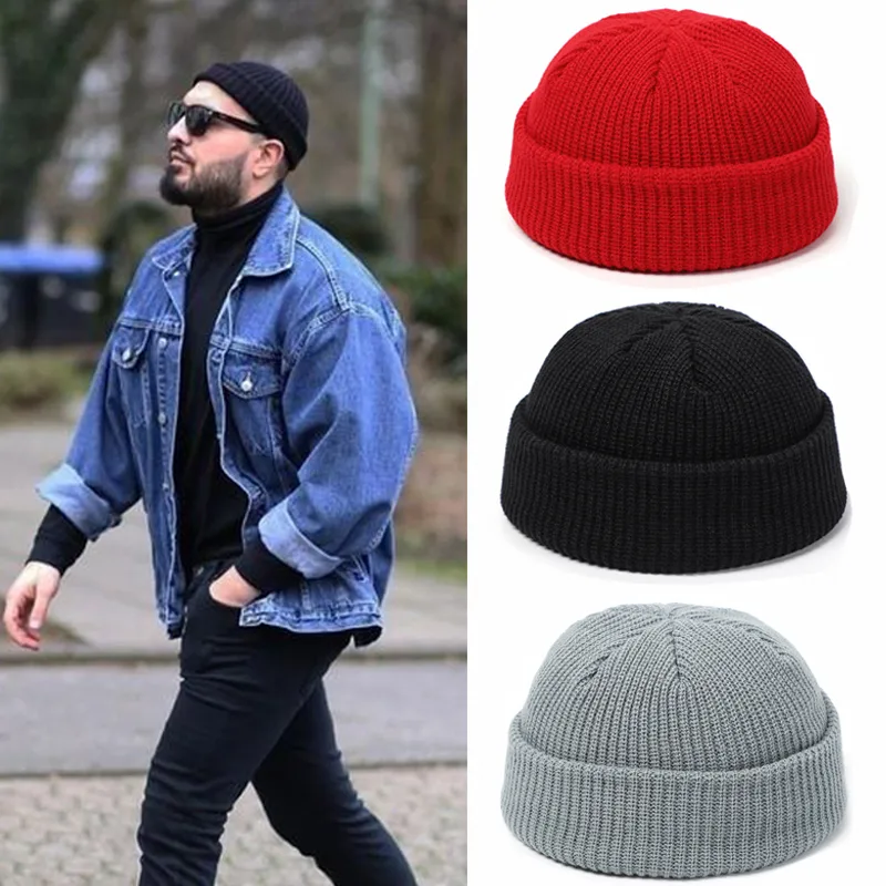 Knitted Hats for Women Skullcap Men Beanie Hat Winter