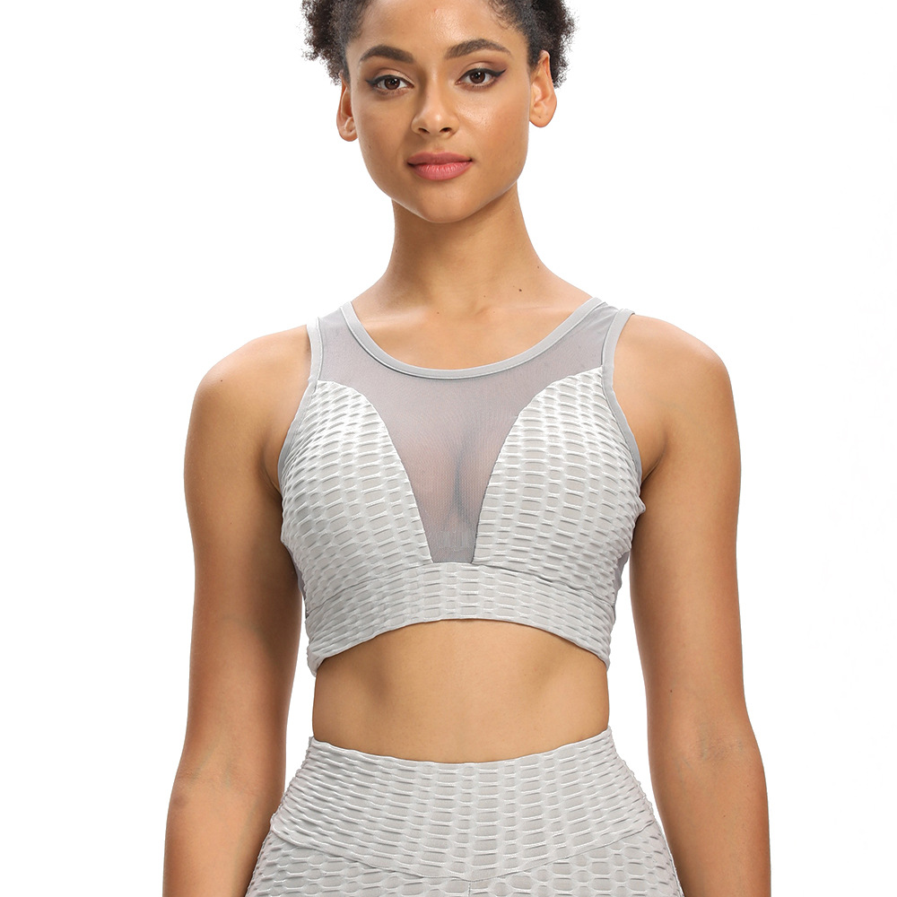 Title 6, Mesh Jacquard Sexy Beauty Back Gathered Yoga Vest