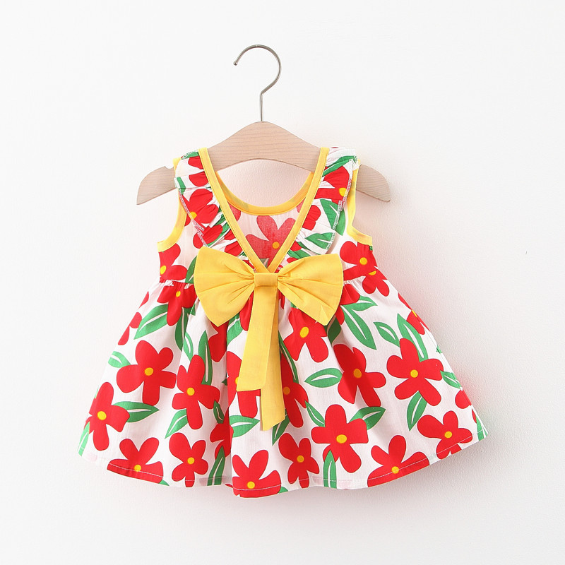 Dress With Big Bow Full Of Flowers