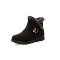 Plus size warm cotton boots - Black