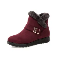Plus size warm cotton boots - Red