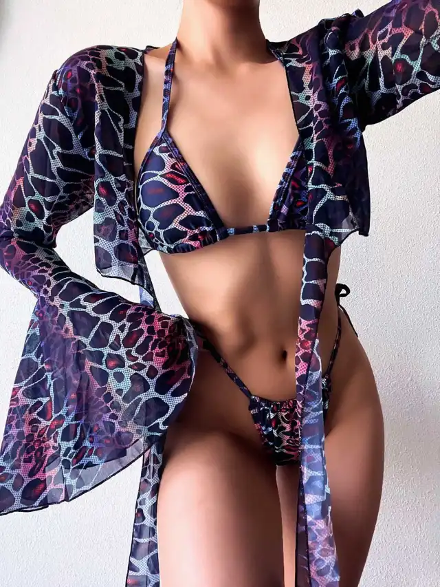 Sexy Blouse Strappy Bikini Swimsuit C S - Shop at LoveMi