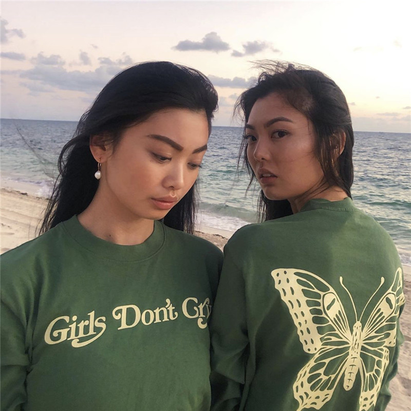 Glowing Butterfly Girl Long Sleeve