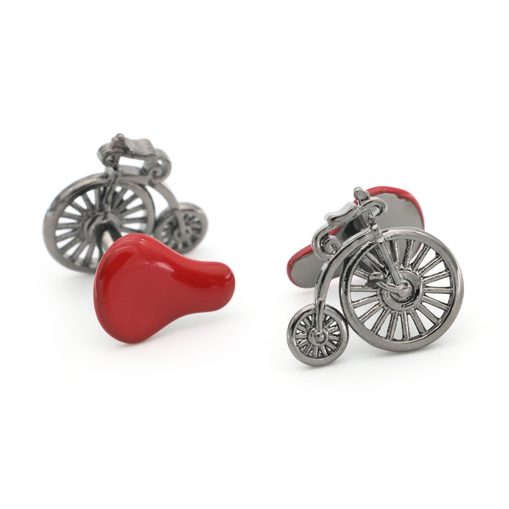 Copper Bicycle Cufflinks
