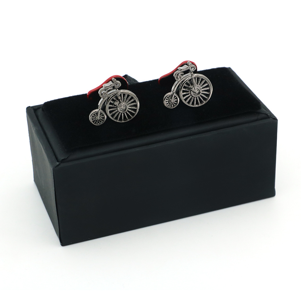 Copper Bicycle Cufflinks, picture 3 of 5