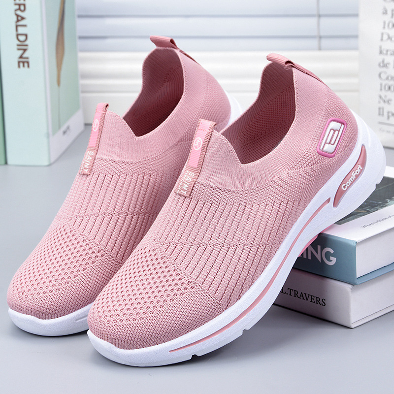 Ladies' Leisure Shoes With Soft Soles And Mesh Fabric