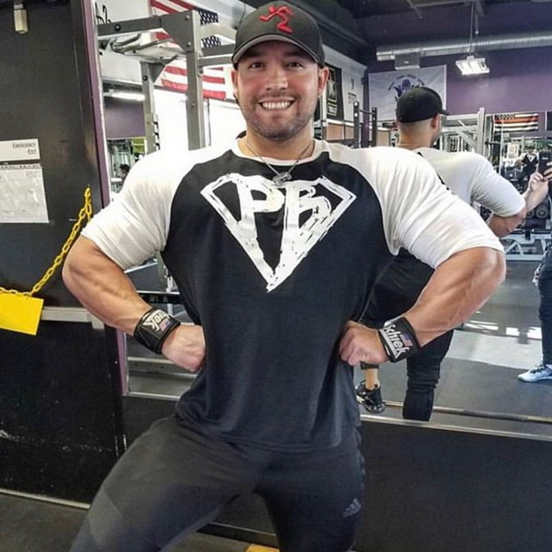 Men's Color-Blocking Sleeve T-Shirt European And American Cross-Border Fitness Running Training Suit