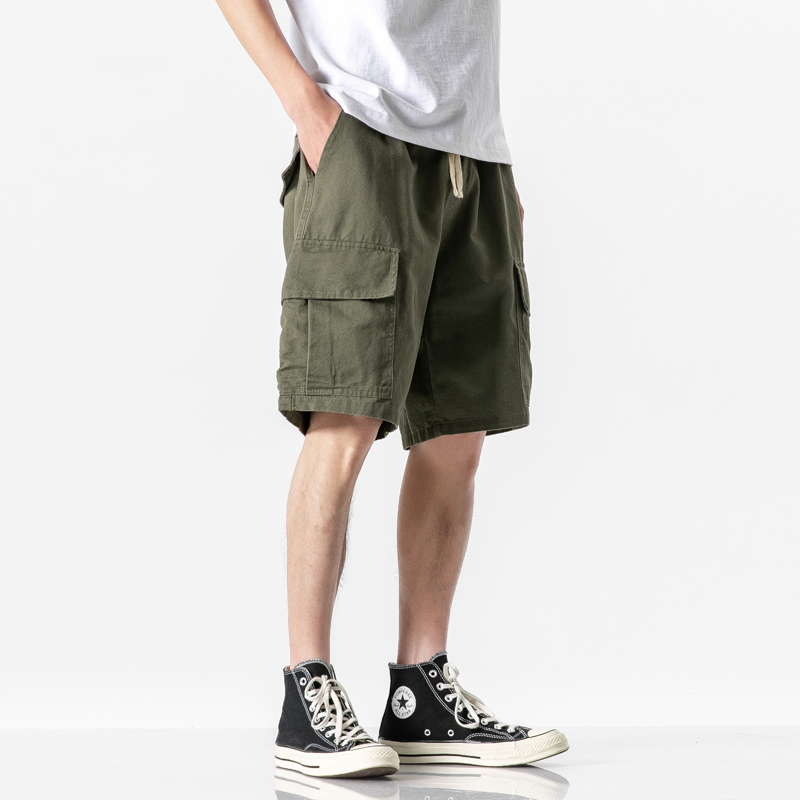 Summer New Men's Loose Five-Point Pants