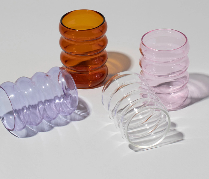 Make Dream Colored Transparent Glass Water Cup