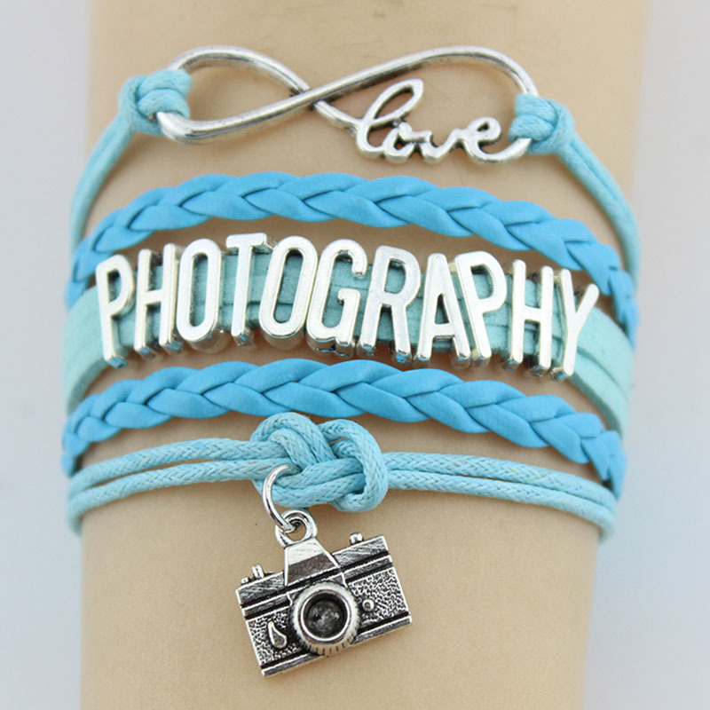 Hand-woven PHOTOGRAPHY Charm Bracelet