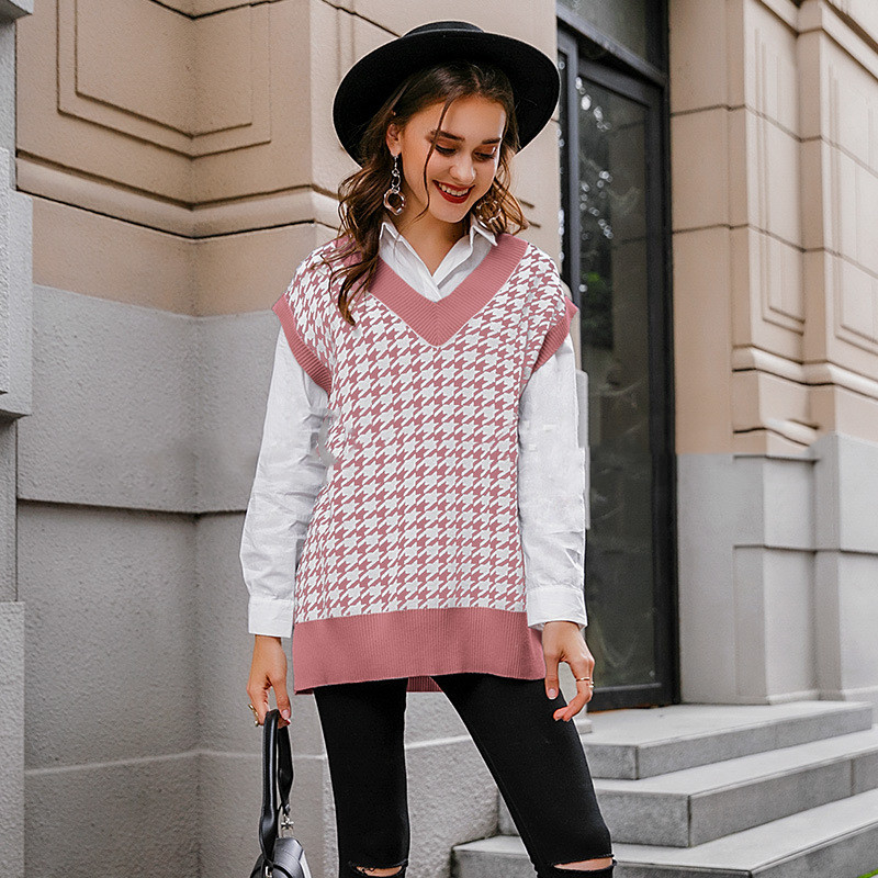 Vest Knitted Sweater Loose Lazy Women Pullover All Match Sweater