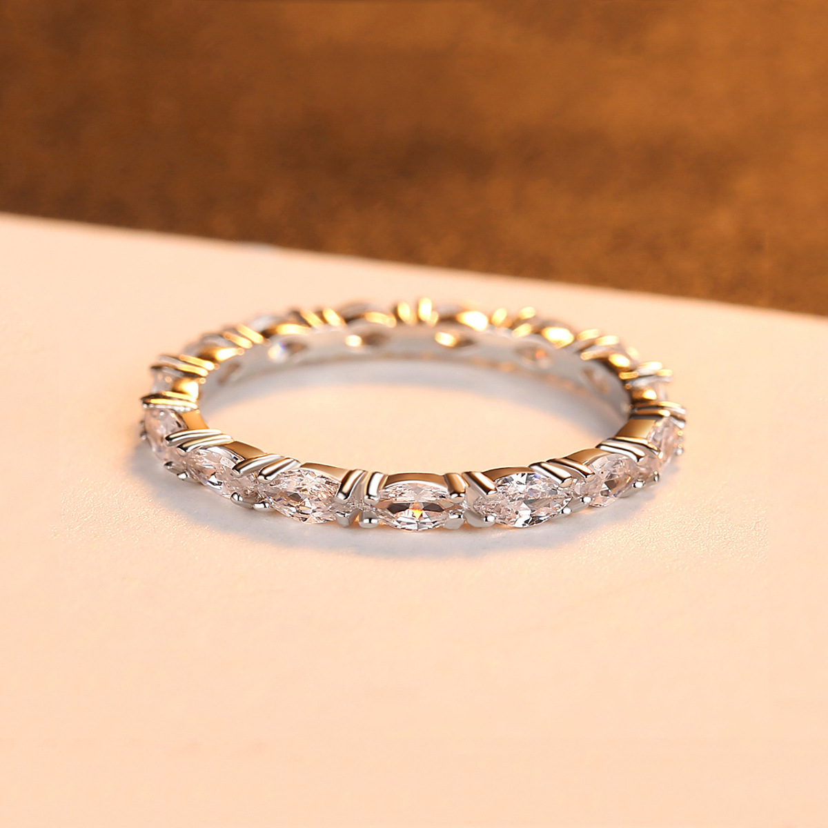 Japanese And Korean Version Of Silver Diamond Ring