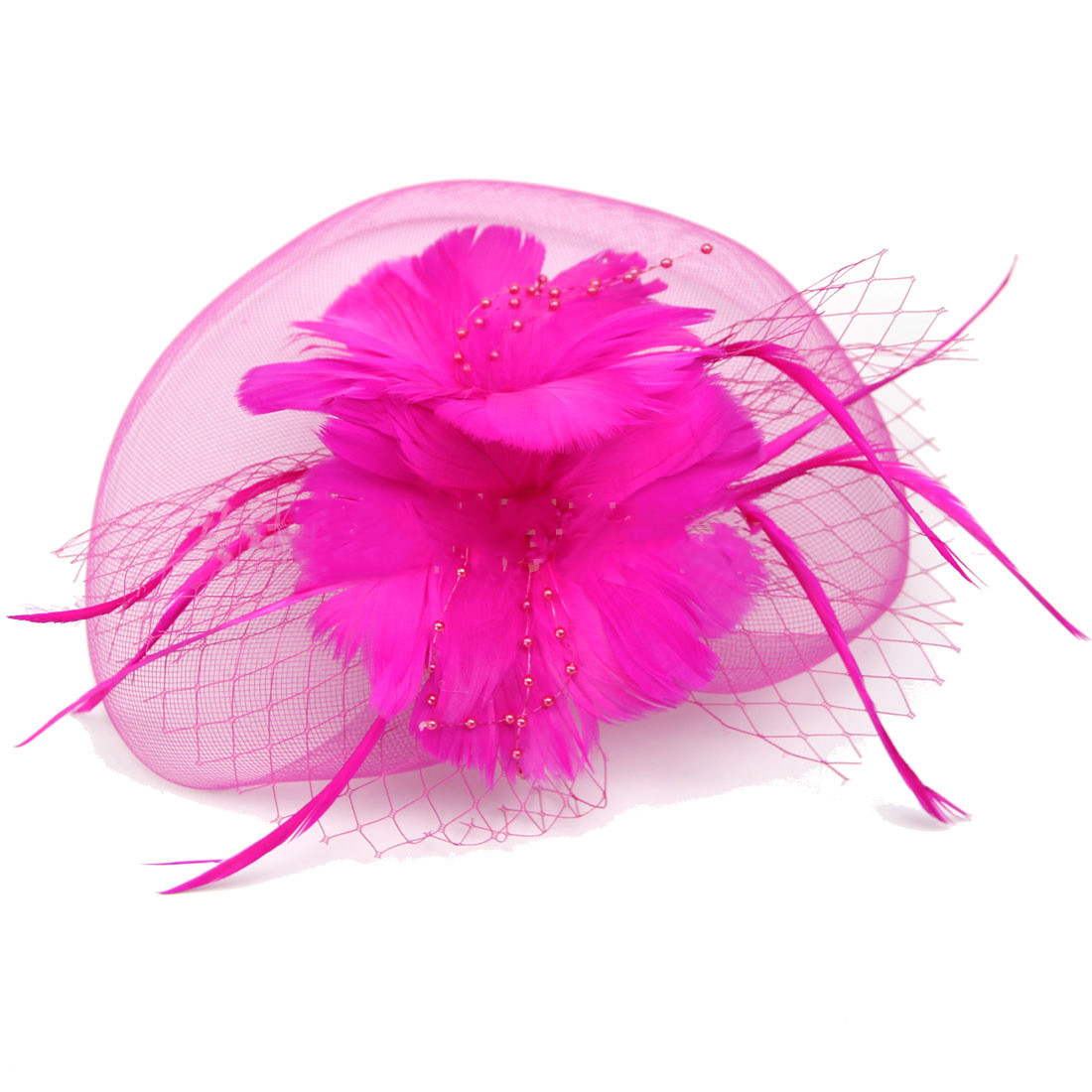 Title 3, Ladies Net Hairpin Feather Headdress Stage Hat