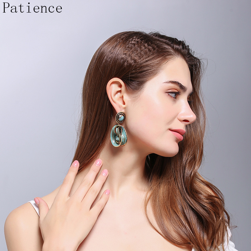 Oiled Retro Style Fashion Earrings