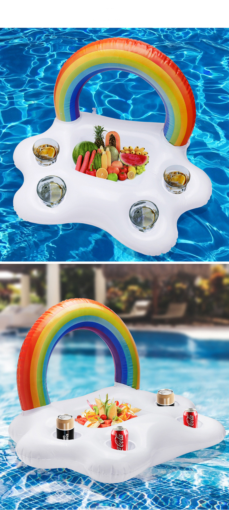 Water Inflatable Rainbow Toy Cup Holder - Image 6