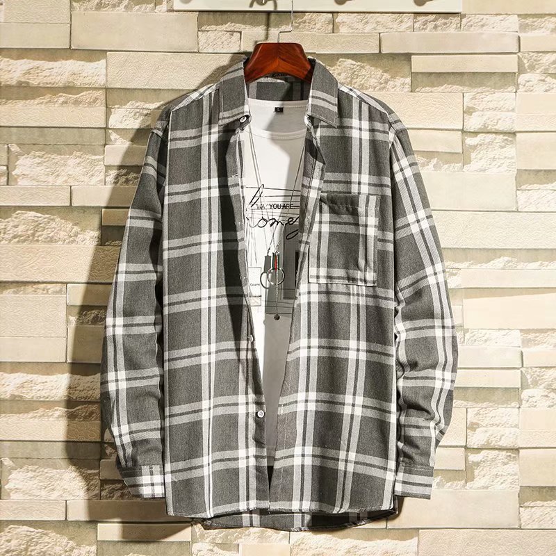 Style Sub Trend Loose Men's Long-Sleeved Shirt
