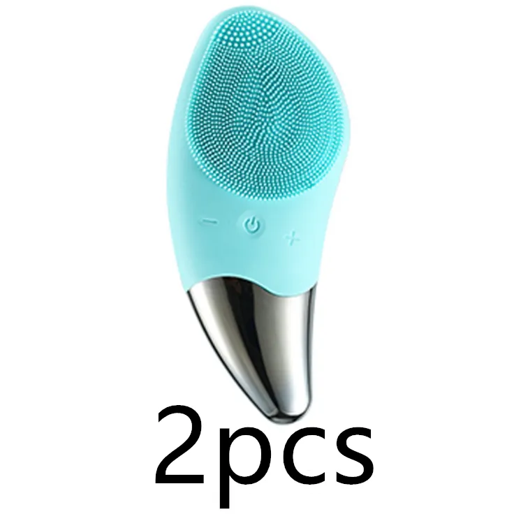 Charging silicone cleansing instrument - Green2Pcs