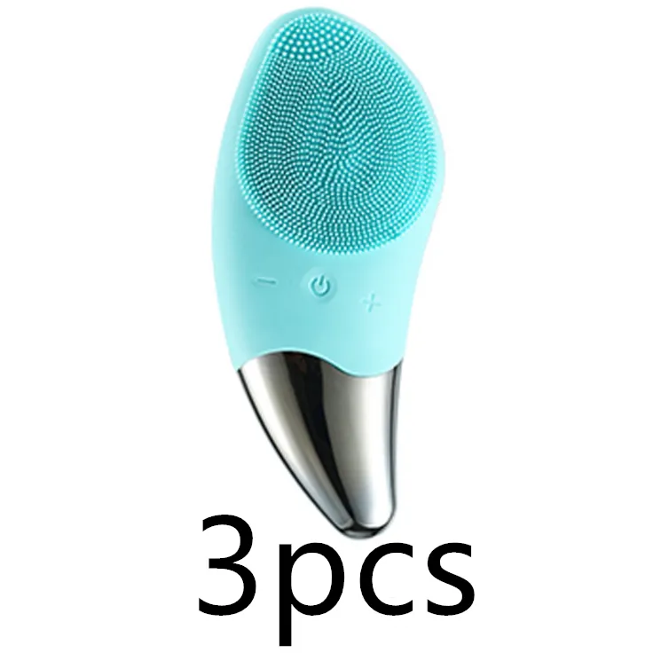 Charging silicone cleansing instrument - Green3Pcs