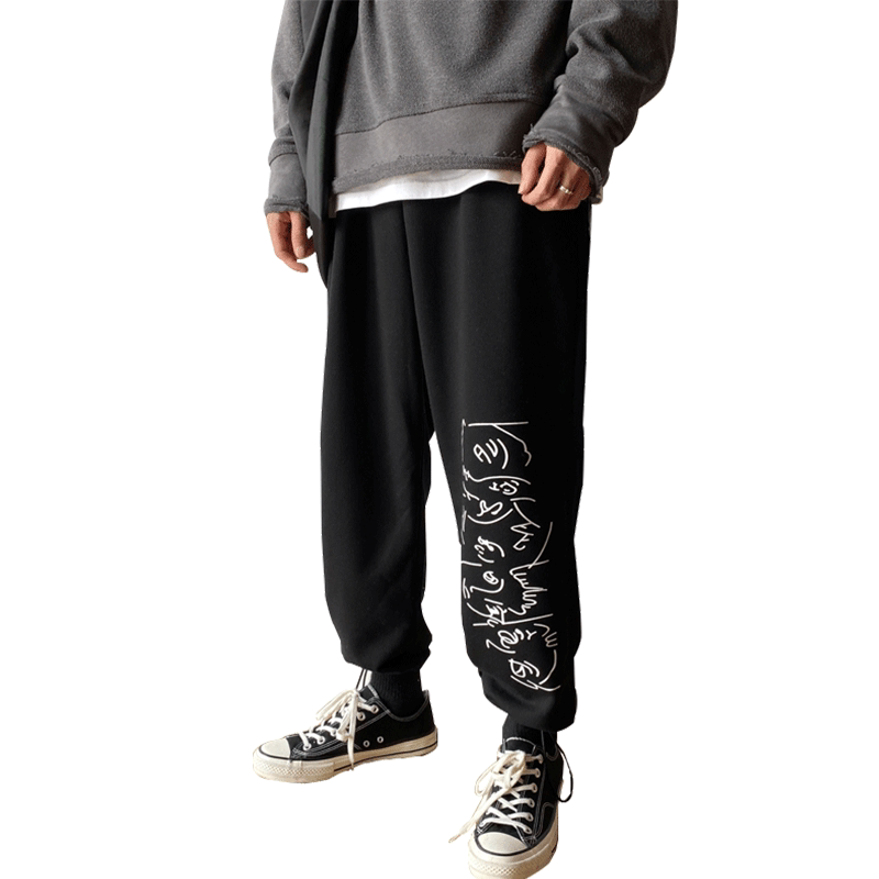 Title 3, Casual broek Losse sportbroek met print voor heren