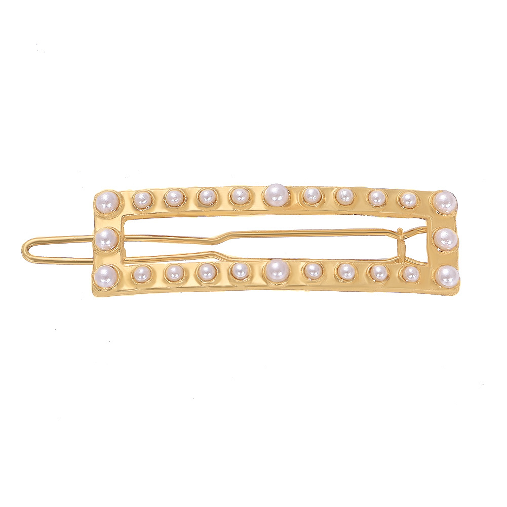 Title 1, Fashion Word Clip Alloy Inlaid Pearl Hairpin