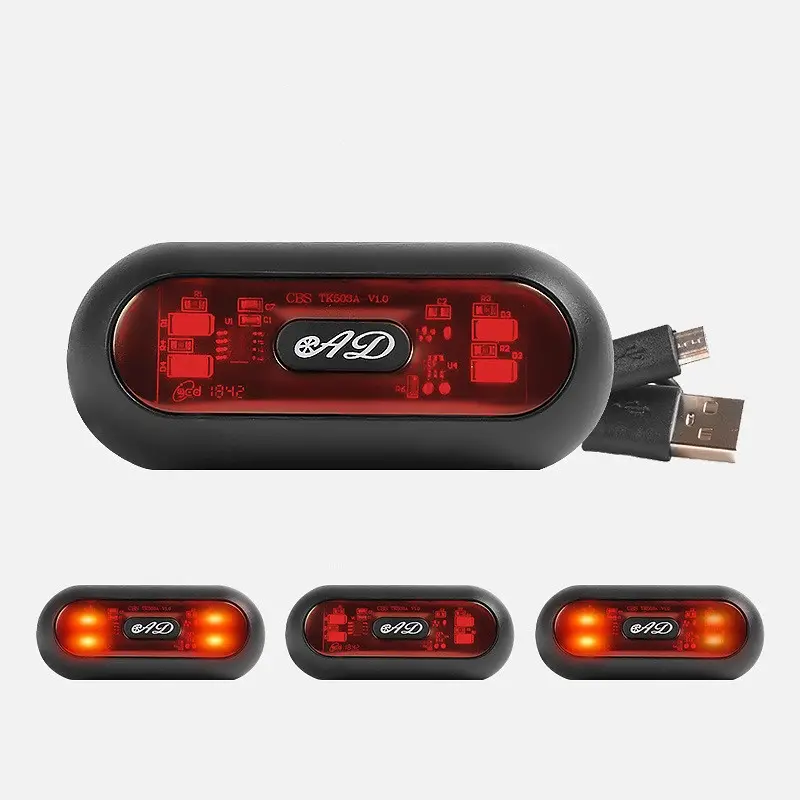 Motorcycle Bicycle Helmet Tail Light Warning