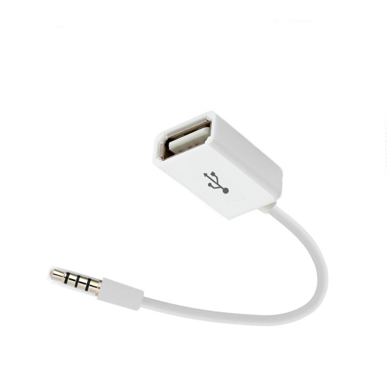 Car MP3 3.5mm Male AUX Audio Socket Jack To USB 2.0 Female Converter Cable Cord Car Interior Accessories Boutique New Hot Sale