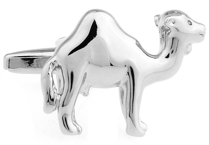 Silver-Tone Camel Cufflinks